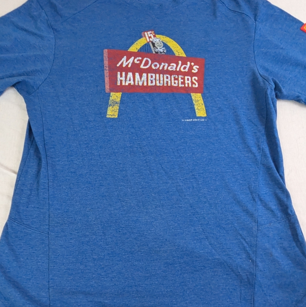 McDonald's Vintage First Edition Tee by Apparel Collection Blue Logo Front